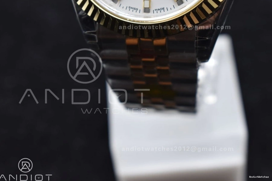 Best 1113 SS SS Skydweller Noob YG Dial YG A23J Bracelet White EasyCare Edition On 0317